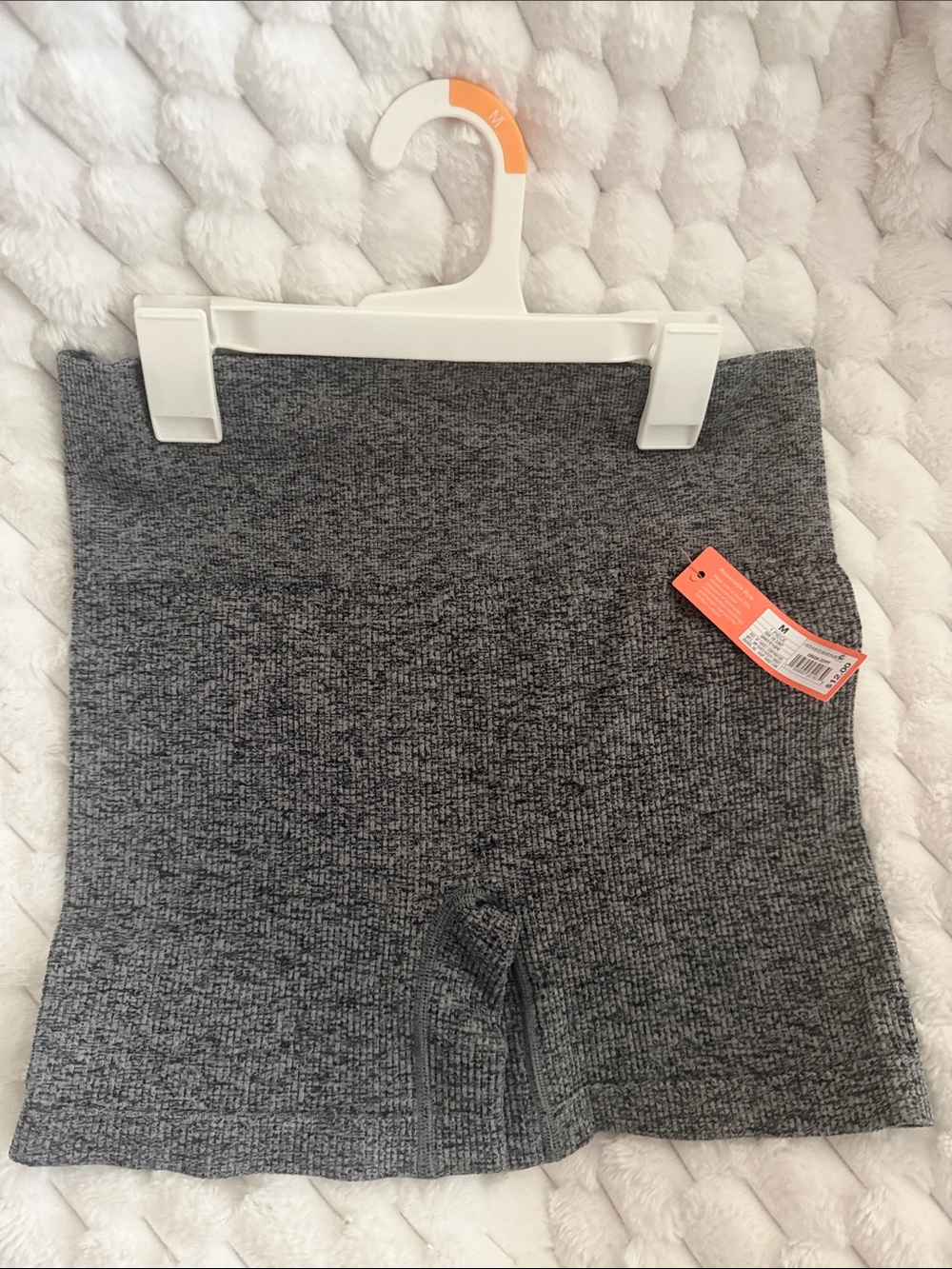Colsie Gray Ribbed Bike Shorts - Picture 1 of 3
